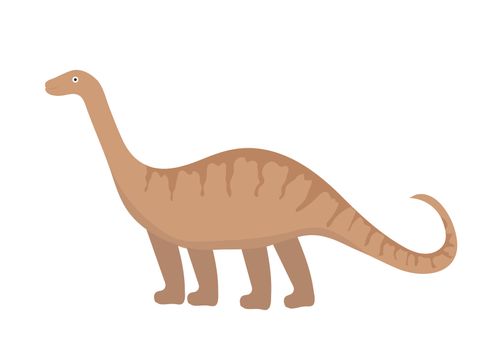 Apatosaurus icon flat style. Isolated on white background. illustration.