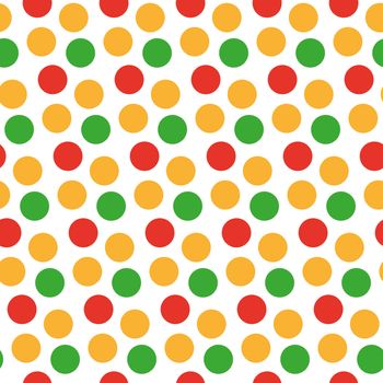 Kids seamless pattern with polka dots. Bright festive background, texture with circles. illustration