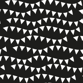 Black monochrome seamless patterns. Geometric repeating texture, endless background. illustration