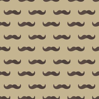 Mustache seamless patterns. Father s Day holiday concept repeating texture, endless background. illustration