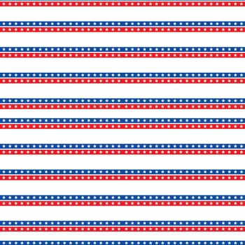 Independence Day of America seamless pattern. July 4th endless background. USA national holiday repeating texture with stars. illustration