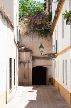 Seville, Spain - 29 July 2013: street in juderia, jewish neighborhood