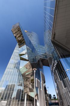 Barcelona, Spain - 4 July 2014: Gas Natural Building, also known as Mare Nostrum Tower office skyscraper