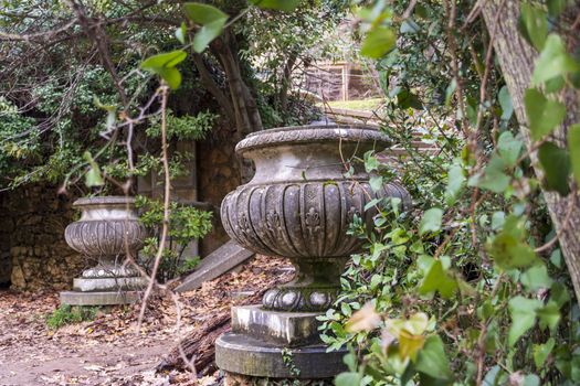 Tatoi Palace ruins in Greece. Tatoi is located 27 km from Athens and was the summer palace of the former Greek Royal Family and the birthplace of King George II of Greece.