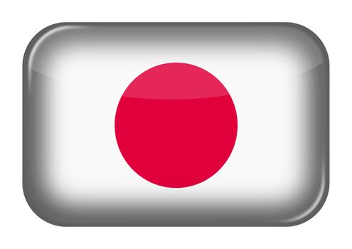 A Japan web icon rectangle button with clipping path
