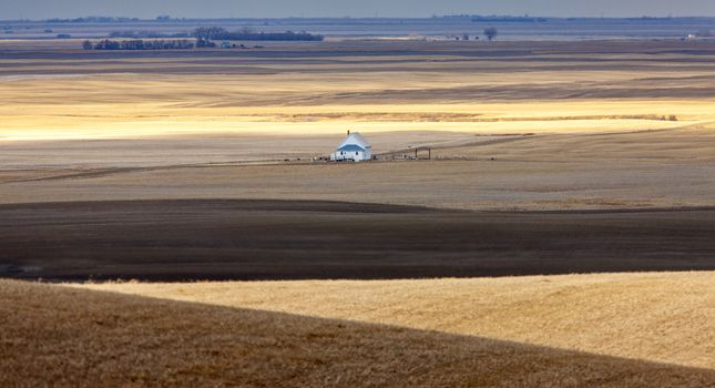 Landscape Saskatchewan Prairie Rurual Scene country church