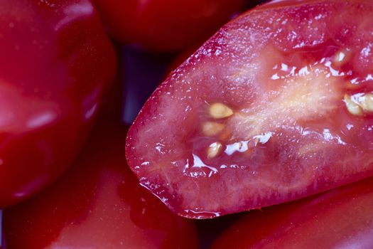 Close Up Cherry Tomato red colorful fruit vegetable