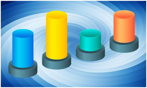 business info graphic levels on circular wave background