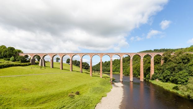 Leaderfoot Viaduct is a railway viaduct over the River Tweed in the Scottish Borders.