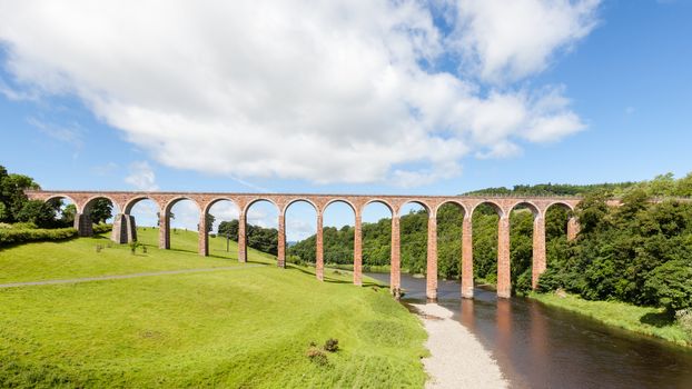 Leaderfoot Viaduct is a railway viaduct over the River Tweed in the Scottish Borders.