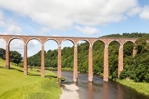 Leaderfoot Viaduct is a railway viaduct over the River Tweed in the Scottish Borders.