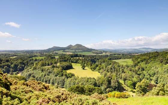 Scott's View is a scenic viewpoint overlooking the valley of the River Tweed in the Scottish Borders.