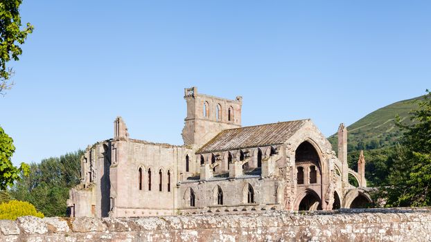 The ruins of Melrose Abbey are located in the Scottish Borders.