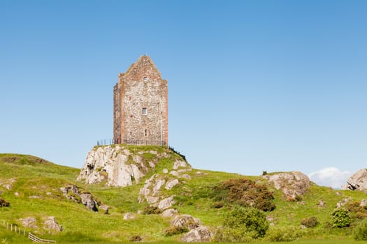 The tower in the Scottish Borders was build in the 1400's as protection from border raiders and the elements.