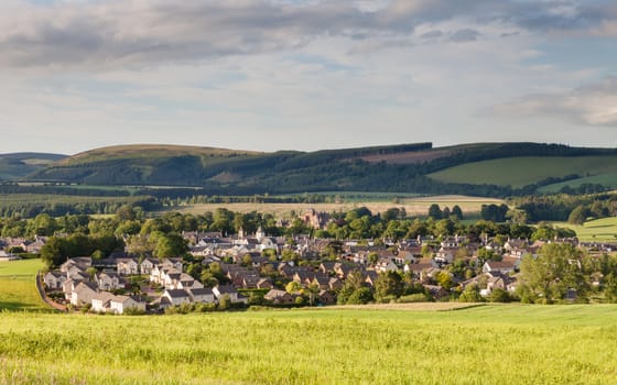 A view of the Lauder skyline, a town situated in the Scottish Borders.