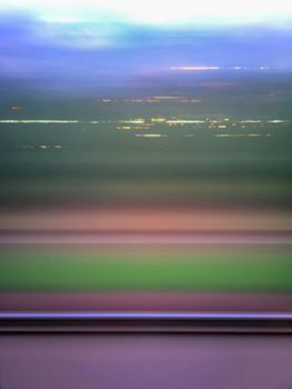 Background made by long exposure shot from train