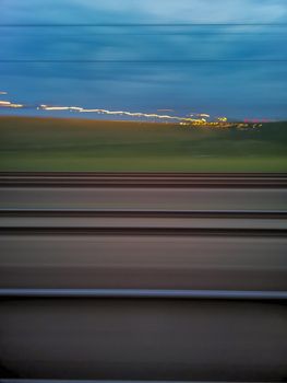 Background made by long exposure shot from train