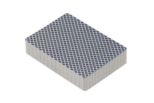 A deck of paying cards on white with clipping path