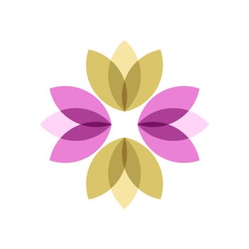 Colorful Ornamental Flower vector logo template Illustration Design. Vector EPS 10.