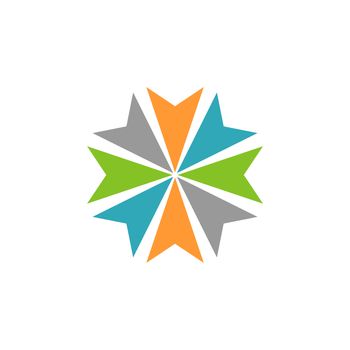 Abstract Arrow Circle Star Logo Template Illustration Design. Vector EPS 10.