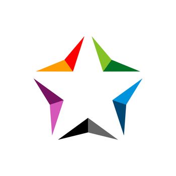 Colorful Arrow Star Logo Template Illustration Design. Vector EPS 10.