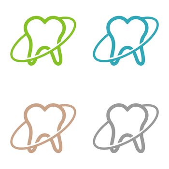 Set Tooth Care Dental, Dentistry Vector Logo Template Illustration Design. Vector EPS 10.
