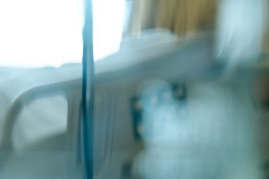 Abstract blur of Elderly patients in hospital bed background