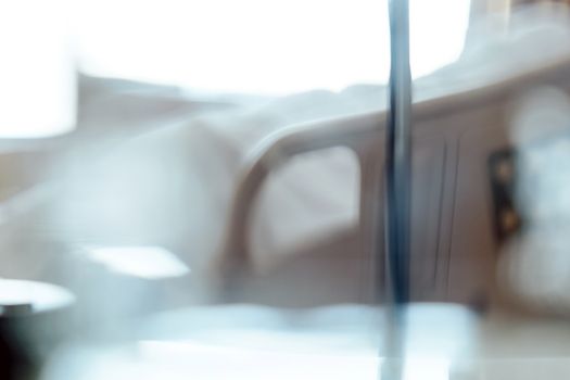 Abstract blur of Elderly patients in hospital bed background