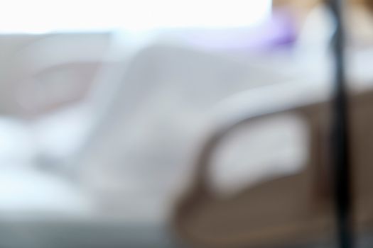 Abstract blur of Elderly patients in hospital bed background