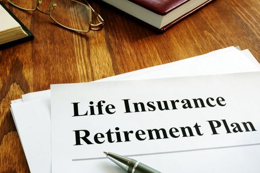 LIRP Life insurance retirement plan and glasses.