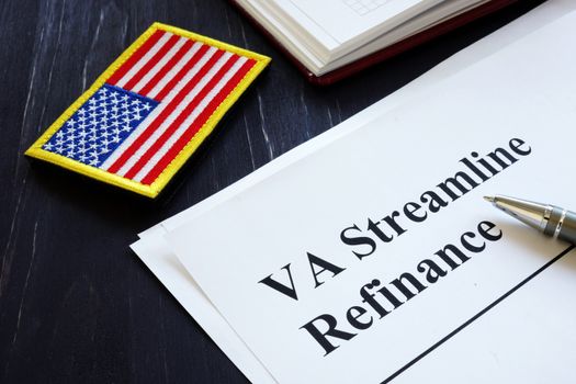 VA Streamline Refinance documents for loan.