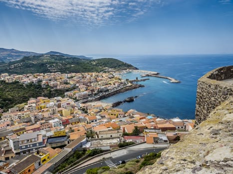 View on coast of Sardinia, Italian island in the mediterranean sea.