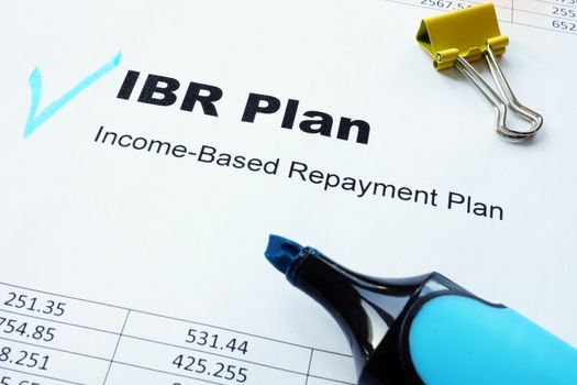 Income-Based Repayment IBR Plan underlined words.