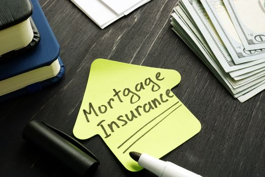 Mortgage Insurance memo with money and calculator.