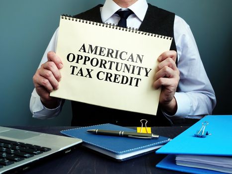 Man proposes American Opportunity Tax Credit AOTC.