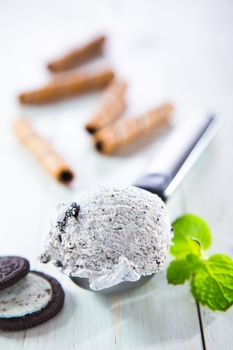 Oreo ice cream on table