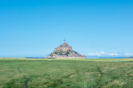 Summer view of Mont Saint Michel in France 25-8-19