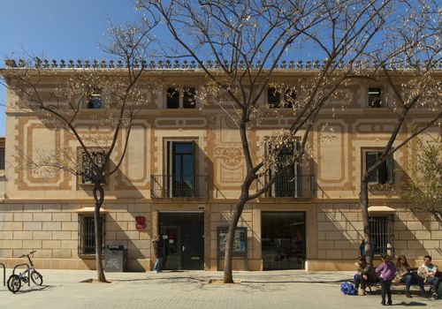 Barcelona, Spain - 9 April 2015: Can Roses Library