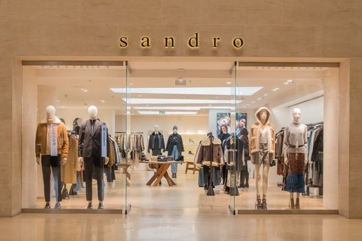 Sandro Store in Paris, France Luxury Clothing brand shop in "Le Louvre"