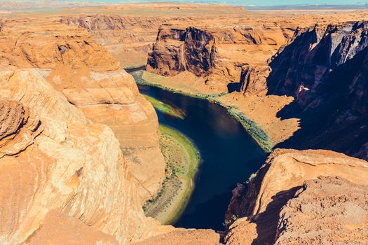 Horseshoe Bend on Colorado River in Glen Canyon, Arizona, USA