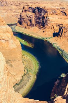 Horseshoe Bend on Colorado River in Glen Canyon, Arizona, USA