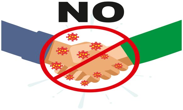 no handshake to avoid spreading germs