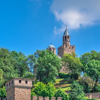 Patriarchal Cathedral of the Holy Ascension of God in the Tsarevets fortress of Veliko Tarnovo, Bulgaria, on a sunny summer day