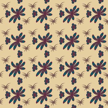 Elegant pattern with stylish flowers and leaves. Seamless template can be used for design fabric, cover, linens and more designs.