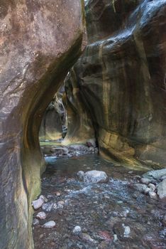 The Tugela Tunnel, where the Tugela River flows through overhanging rocks