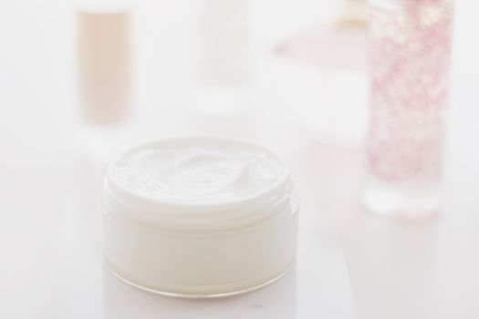Face cream moisturizer in a jar, luxury skincare cosmetics and anti-aging product for healthy skin and beauty routine