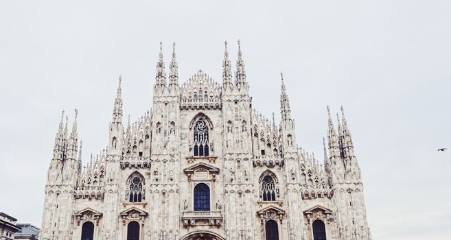 Milan Cathedral known as Duomo di Milano, historical building and famous landmark in Lombardy region in Northern Italy in the daytime