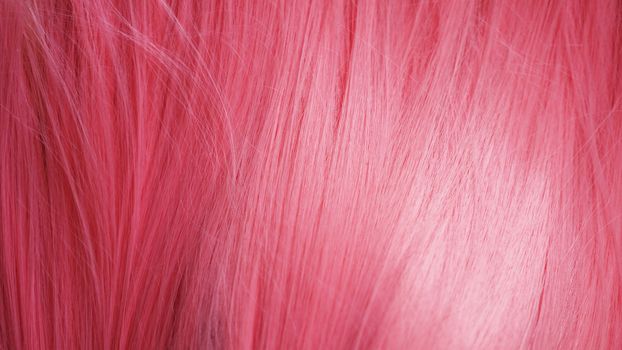 Pink Hair wig Closeup texture. May be used as background