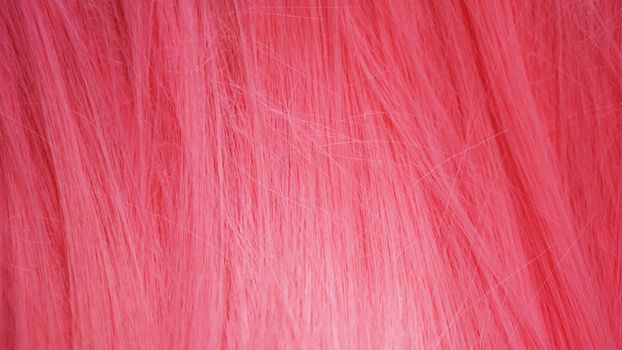 Pink Hair wig Closeup texture. May be used as background