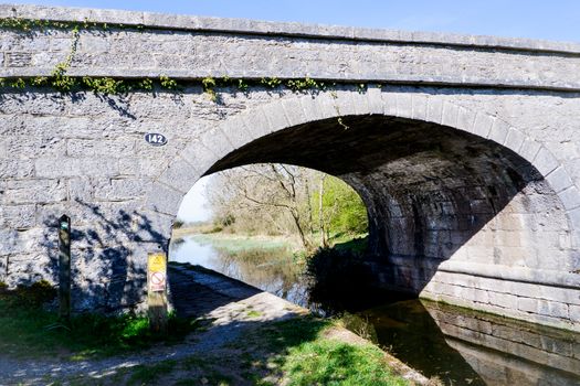 Scenic View of on the Lancster Canal Bathed in Warm Morning Sunlight Running through Cumbria England